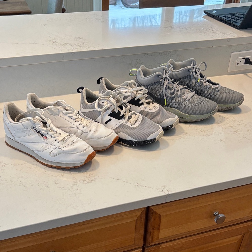 Reebok and Nike sneakers Lot of 3
